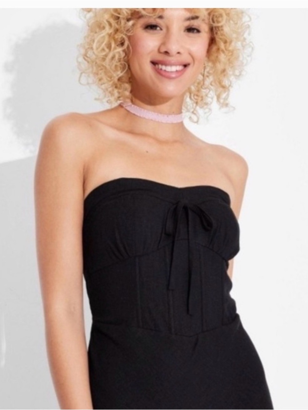 wild fable Black Dress with Green Label